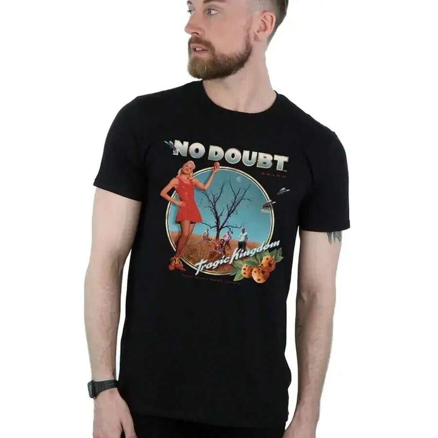 No Doubt Men's Tragic Kingdom T-Shirt - 黑色 - 查看 1