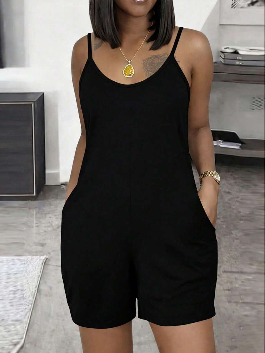 New Arrival Women's Fashion Summer Romper Elegant Black, Vacationcore