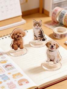 1Pc Personalized Acrylic Pet Stand, Custom Photo Design, Cute Home Decor For Animal Lovers, Perfect For Holiday Display, Daily Decoration, Pet Parties, Anniversaries, Gifts, And Special Occasions. - Multicolor 11 - View 6