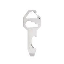Multifunctional Bottle Opener Keychain Tool Card, Portable Mini Bottle Opener Ruler Pendant, Integrated Scale Ruler, Beer Bottle Opener, Pry Tool, Snap Ring, Black And White Dual-Color Outdoor EDC Gadget, Suitable For Daily Key Hanging, Outdoor Travel, Car Carry, Home Simple Bottle Opening And Measurement - Multicolor - View 7