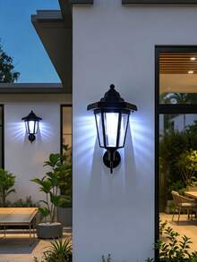 Solar Powered Hexagonal Vintage Wall Light, Bright LED Outdoor Wall Lamp, Suitable For Yard, Corridor, Walkway, Staircase, Garden And Entrance Decoration Lighting - Hexagon Wall Sconce - View 13