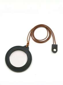 1pc Adjustable Halter Solid Color Leather Magnifier Protective Case, High Magnification Portable Magnifier Protective Case For Elderly - Multicolor - View 8