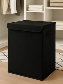 Foldable Laundry Storage Box/Basket With Black Lid For Kids' Room And Toys, 40x50x30 - Black - View 5
