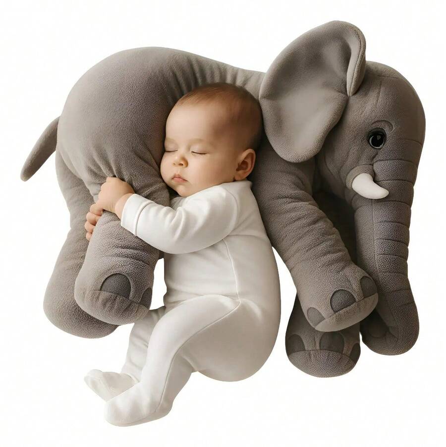 Bluelander Peluche De Elefante Grande Almohada De Elefante 60 Cm Peluche Suave Para Bebé Felpa Premium Relleno De Fibra Siliconada
