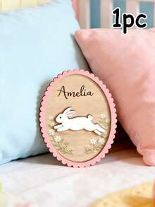 Personalized Birth Name Plaque: Customized Wooden Plaque With Rabbit, Gosling Or Chick Silhouette, Each Engraved With Unique Name. Birth Announcement Plaques, Decorative Gift Tags, Nursery Name Sign. Personalized Gift For New Moms And Parents. - Multicolor - View 17