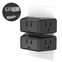 Black 3-Prong Grounded Outlet Extender, Angled Wall Plug Splitter, 3 Outlets, Cruise Travel Essential, Multi-Function Power Extender, Suitable For Bathroom Kitchen Countertop - US B Type Plug(110-127V) - View 13
