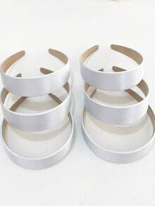 6pcs Women's Solid Color Fashion Minimalist Versatile Hair Headbands - Multicolor - View 9