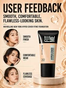 Maybelline 美寶林客製化粉底液 Flawless 版本 202，試用裝 18ml*2件，輕盈貼膚質地，高遮瑕，持久，抗暗沉，黃白調 - 查看 9