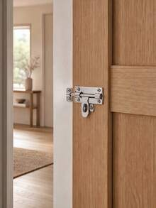 1pc Stainless Steel Sliding Latch With Screws, Suitable For Cabinets, Wardrobes, Sheds, Doors, Home Office Garage Storage, Household Door Locks, Shed Security Locks, Cabinet Locks, Home Security Locks - Multicolor - View 10