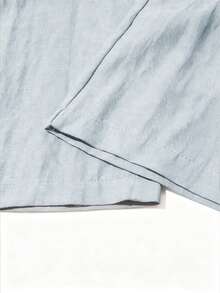 CleanFit Men's Textured Casual Pants, Straight Wide Leg Long Pants, Elastic Waist, Draping Wrinkle-Resistant Sports - Dusty Blue - View 6