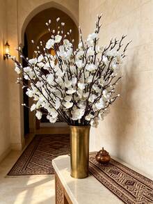 14/12/6pcs White Artificial Plum Blossoms, Realistic Faux Plum Flowers, Suitable For Wedding Decor, Room Accessories, Home Decor, Bedroom Decor, Office Decor, Hotel Decor, Garden Decor, Party Decor, Living Room Decor - Multicolor - View 8
