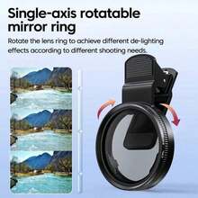 52mm CPL Polarizing Filter, No Glare, Compatible With Iphone And Android Smartphones, Ideal For Food, Travel And Creative Photography, Smartphone Camera Lens Accessory, 52mm Phone Photography Polarizing Filter With Clip, CPL (Circular Polarizer) Can Eliminate Reflections, High Definition - A - View 7
