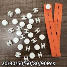 20/30/50/60/80/90Pcs Plastic I-Shaped Buckles, Adjustable Double-Head Buckles, Elastic Cord Storage Clamps, Button Strap Adjustment Buckles - Multicolor - View 1