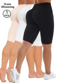 Spring/Summer Fashion Elegant Women's Minimalist Black Short Tight Leggings, Daily Commute Outing Base Layer Socks, Casual Sports Walking Bermuda Pants, Fitness Training Running Pants, High Elasticity Soft Comfortable Squatting Gymnastics Shaping Butt-Lifting Yoga Pants, Outdoor Vacation - Multicolor - View 1