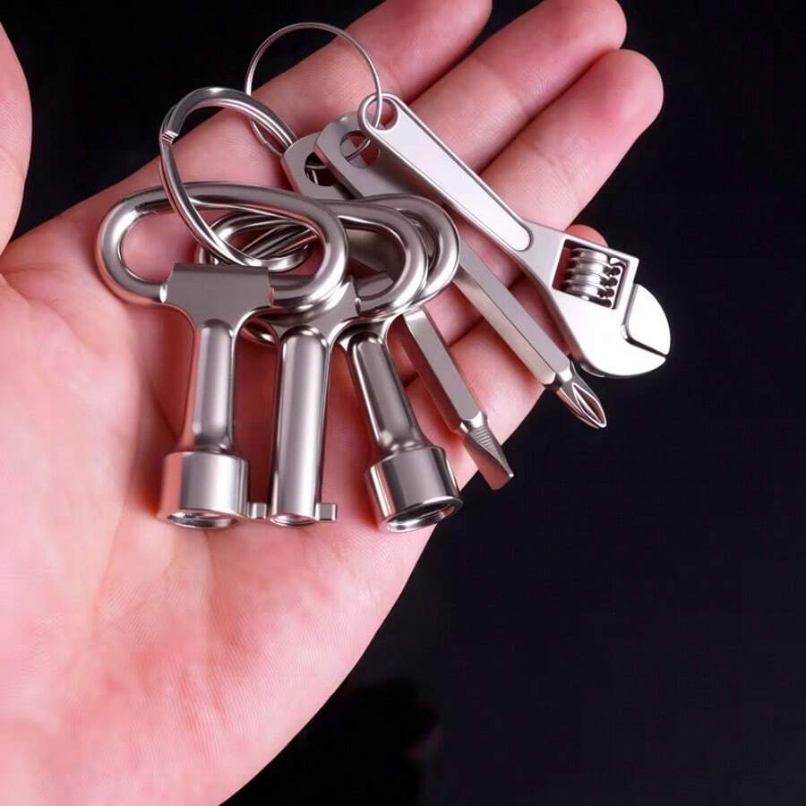 Multi-Function Screwdriver Bits, Socket Screwdriver, Wrench Set - Ideal Tool For Various Home Repair Challenges - Keychain Design - A - View 1