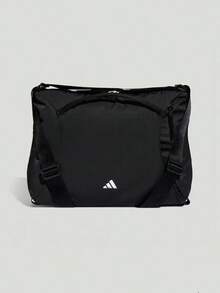 Adidas 男女通用新款戶外運動斜挎包，輕便休閒通勤大容量單肩包，尺寸約 40*30*13cm - 黑色 - 查看 1
