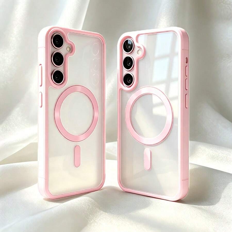 透明 PC 手機殼，適用於 Galaxy A17 A07 A56 A26 A36 A37 A57 A16 A55 A25 A35 A15 A27 A05 A06 S26Ultra S25Ultra S24Ultra S23Ultra S22Ultra S25 FE S26 FE S24 S23 S22 機型，馬卡龍色手機殼，手機配件，夏季