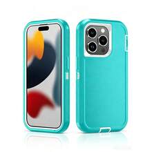 1 Peça Nova Capa de Telefone Estilo Coreano Ins Azul Lago Neutro à Prova de 3 com Clipe Traseiro Compatível com iPhone 17 Pro Max, Minimalista Premium 16, Fashion 15 Pro, Único Não Duplicado 14 Plus, Business 13, Personalizado 12 Pro Max, Cartoon 11, Capa Protetora Anti-Queda - azul claro e branco - Visão 26