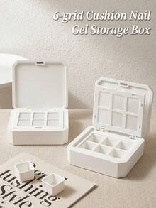 6-Slot Buffered Nail Gel Storage Box, Helps Control Gel Usage To Prevent Waste, Convenient For Separating Items - Nail Art Tools - Multicolor - View 5