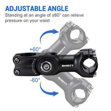 CNC RMIOTT Adjustable Bicycle Stem 90mm 110mm, 60 Degree Angle, Suitable For 25.4mm 31.8mm Handlebars, Mountain Road Bike Cycling Accessories - Black - View 9