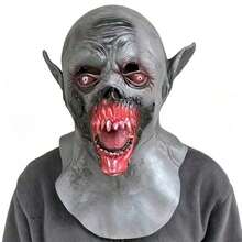 1 buah Topeng Lateks Vampir Horor Halloween, Topeng Wajah Zombie Menakutkan untuk Pesta Cosplay - MultiWarna - View 13