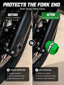 Motorcycle Front Fork Cover, Front Fork End Protector, Front Axle Cap, Front Fork Cup Slider, Anti-Collision Protection Pad, Anti-Scratch Anti-Dust Cover, Shock-Absorbing Buffer Guard, Universal Street Bike Scooter Motorcycle, Soft Protective Decorative Accessories - A - View 6
