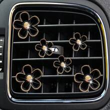 6pcs Alloy Daisy Car Air Vent Fragrance Clip Car Air Conditioner Decor - A - View 19