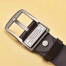Classic Vintage Buckle Thickened Belt For Men, Casual Business Workplace Student Versatile For Jeans, Suits, Shorts - Multicolor - View 5