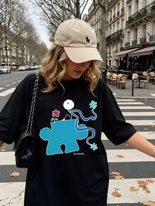 Women T-Shirts - 黑色 - 查看 2