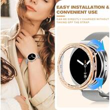 4件裝亮片保護殼，相容 Galaxy Watch 8 40/44mm (2025)，鑽飾硬 PC 防撞保護殼配件 - Galaxy Watch8 44-mm - 查看 7