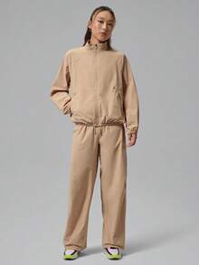 Jordan Women's AS W J SPT DF TUNNEL JKT 2.0 Woven Hoodless Jacket HQ8896-244 - Brown - View 6