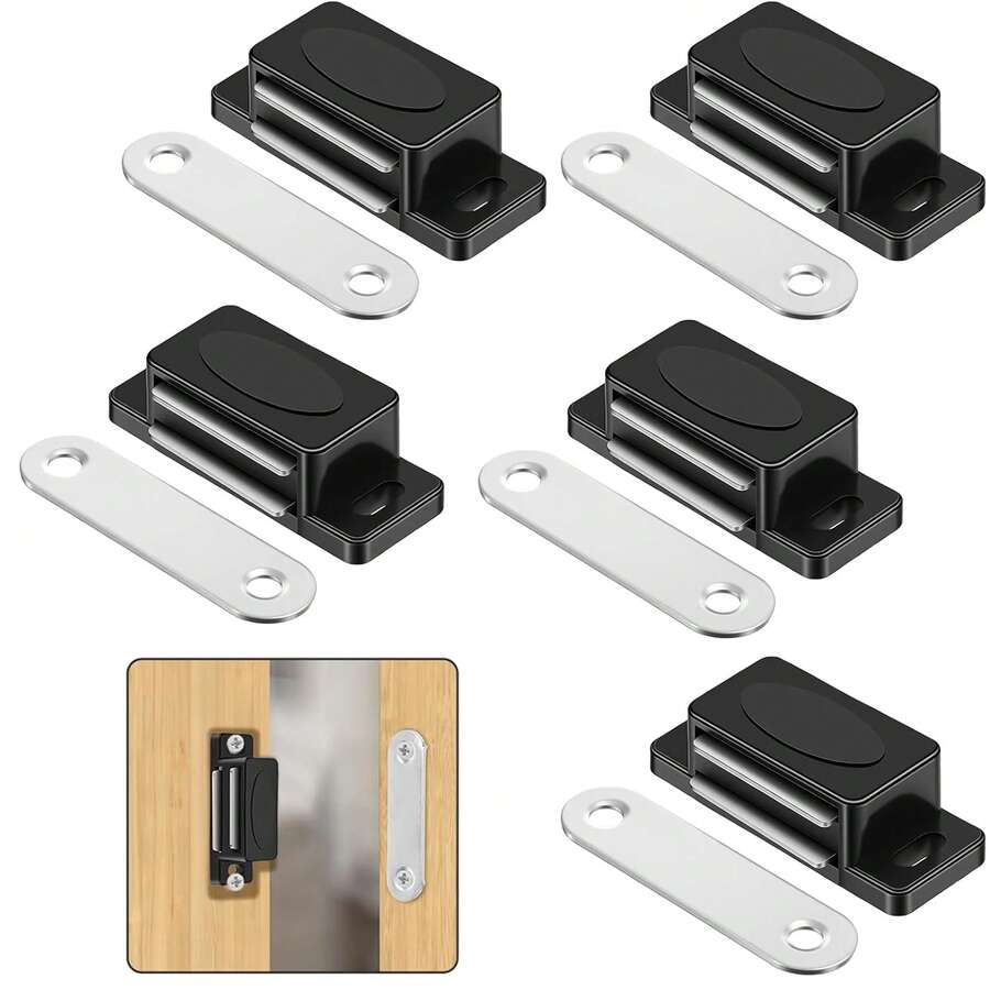 1/5Pcs Cabinet Magnets For Closure, Magnetic Cabinet Door Catch Strong Magnetic For Kitchen Cabinets Bedroom Wardrobe Cabinet Door Catch