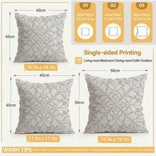 4pcs Nordic Style Plant Pattern Single-Sided Printed Pillow Covers/Cushion Covers, Multi-Scenario Atmosphere Decorative Pillow Covers Suitable For Living Room, Sofa, Bedroom, Pillow Inserts Not Included - Multicolor - View 3