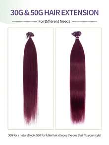 K Tip V Tip Human Hair Extensions 1b Natural Black 14-22 Inch Straight Hair K Tip Keratin Extensions Invisible V Tip Human Hair Extensions - S99J - View 5