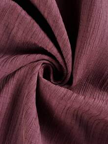 Plus Size Women's Solid Color Bohemian Style Straight Leg Pants With Drawstring - Red Violet - View 4