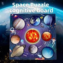Mainan Edukasi Dini Montessori untuk Anak-Anak: Puzzle 3D Pencocokan 8 Planet, Mainan Kognitif Tata Surya, Balok Tata Surya dari Kayu, Melatih Kognitif dan Berpikir Logis, Cocok untuk Berbagai Hadiah Liburan - MultiWarna - View 4