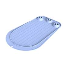Blue Silicone Mixer Sliding Mat For 4.5-5QT Lift Stand Mixer, Non-Slip Heat Resistant Countertop Protector Pad With 3 Attachment Storage Holders For Kitchen Baking Appliances - Blue - View 3
