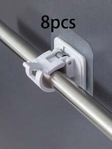 2pcs/4pcs/8pcs Curtain Rod Adhesive Fixer, No-Drill Hook, Multiple Color Options - Curtain Rod Brackets - View 13