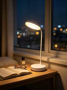 Guanova 1 Peça Luminária de Mesa, Troca de Luz de 3 Cores (Branco / Neutro / Quente), Com Função de Suporte para Telefone, Flexível e Ajustável (USB Plug-In/Recarregável Opcional), Brilho Regulável, Iluminação de Escritório, Luminária de Quarto, Luminária de Mesa, Luminária de Cabeceira, Luminária de Leitura, Luz Noturna Decorativa, Adequado para Escritório, Quarto, Sala de Estar, Leitura e Aprendizado no Escritório, Cozinha, Iluminação de Quarto, Capacidade da Bateria: 800mAh - Iluminação de três tons - Visão 4