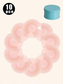 10pcs Women's Simple Silicone Nipple Covers, Flower Lift Invisible Bra Pads - Multicolor - View 11