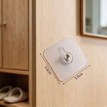 Reusable Invisible Seamless No-Drill Adhesive Hooks For Home Kitchen Screw Mounting - A - View 2