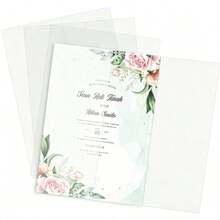 10/50/100/130pcs Translucent Wedding Invitation,Translucent Pre-Folded Design,13x18cm Elegant Envelopes,Ideal For Wedding ,DIY Invitations, Photo,Storing Letters And Important Documents - Vellum Folded Envelope - View 2