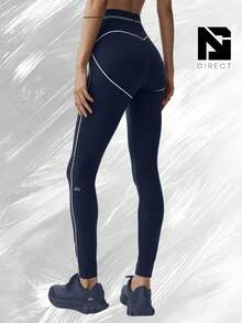 Airbrush High-Waist Heart Throb Legging - Navy/White - 查看 2