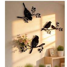 3pcs Rustic Acrylic Wall Hanging Decor, Indoor And Outdoor Hanging Art, Christmas, Halloween, Thanksgiving Holiday Decorations, Suitable For Living Room, Bedroom, Patio, Kitchen | Ideal Gift For Holidays And Birthdays, Perfect Room Decor, - Black - View 5