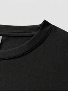 1 Pezzo – A Uomo / B Donna,Maglietta Girocollo Cotone 100% 180g Stampa Coppia Unisex Venduta Singolarmente Ideale Per Uso Quotidiano E Regalo - B-black - View 3
