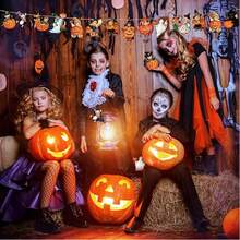 12pcs/24pcs/36pcs Retro Halloween Wooden Ornaments, Halloween Tree Hanging Decorations, Party Props And Supplies - View 3