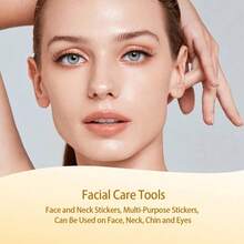 180pcs Facial Stickers, Suitable For Face, Fragrance-Free, Alcohol-Free, No Power Or Battery Required, Portable (No Makeup Ingredients), Face Tape, Jawline, Face Mask - White - View 6