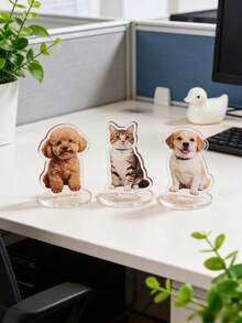 1Pc Personalized Acrylic Pet Stand, Custom Photo Design, Cute Home Decor For Animal Lovers, Perfect For Holiday Display, Daily Decoration, Pet Parties, Anniversaries, Gifts, And Special Occasions. - Multicolor 11 - View 5