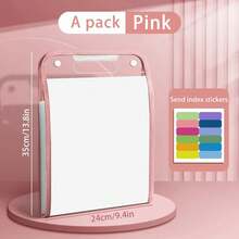 Bolsa de Almacenamiento Vertical Portátil A4 para Niños, Carpeta Acordeón de 13 Compartimentos, Bolsa de Archivo para Clasificación de Documentos y Exámenes Escolares - Rosa Roja - Ver 1