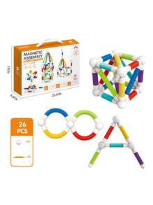Children's Versatile Magnetic Ball Game Set - Stretchable Magnetic Building Blocks For DIY Free Multi-Angle Assembly Educational And Stress-Relieving Early Education Toy - Multicolor - View 8